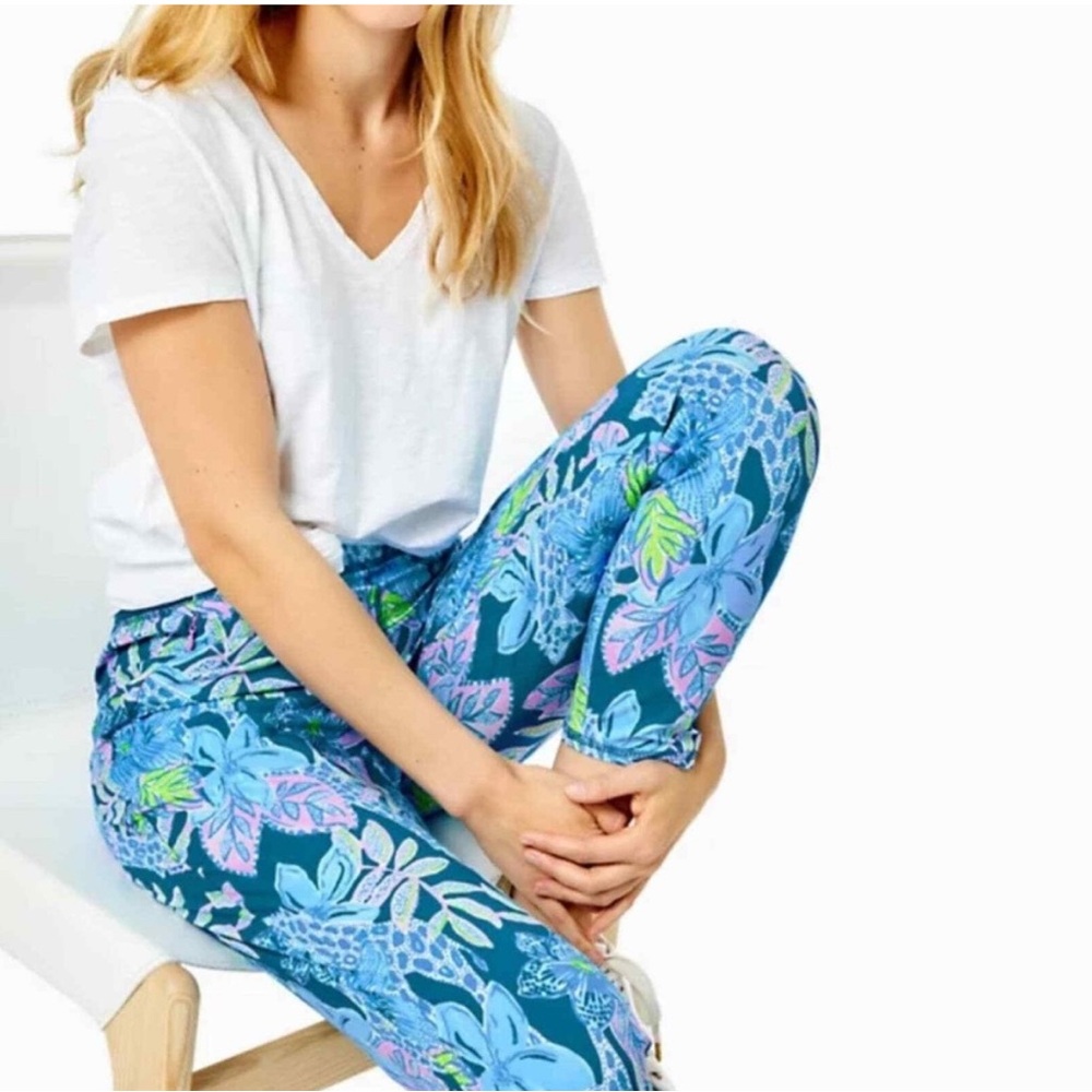 Lilly Pulitzer Luxletic Run Around Seaside Pant S